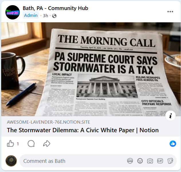 BATH BOROUGH STORMWATER AUTHORITY
